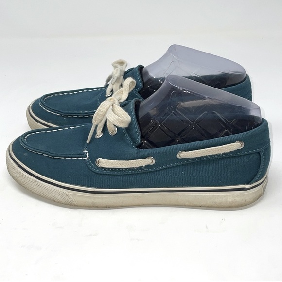 Sperry Top-Sider Boat Shoes Lace-Up Blue & White Size 8M - Picture 1 of 9